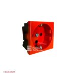 پریز برق آنتی باکتریال ارتدار قرمز موزائیک لگراند