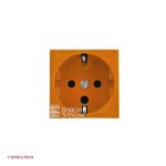 پریز برق آنتی باکتریال ارتدار نارنجی موزائیک لگراند از نمای روبرو