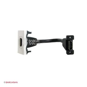 پریز HDMI باریک موزائیک لگراند از زاویه روبرو