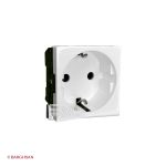 پریز برق ارتدار سفید موزائیک لگراند