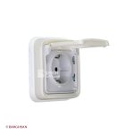 پریز برق ارتدار توکار سفید ضد آب پلکسو لگراند 069869