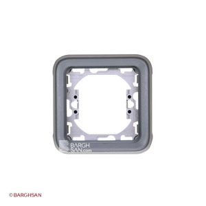 کادر توکار طوسی ضد آب پلکسو لگراند 069681 از زاویه رو به رو
