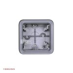 باکس روکار طوسی ضد آب پلکسو لگراند 069651 از زاویه رو به رو