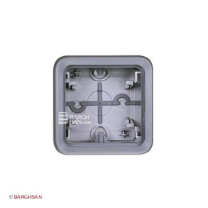 باکس روکار طوسی ضد آب پلکسو لگراند 069651 از زاویه رو به رو