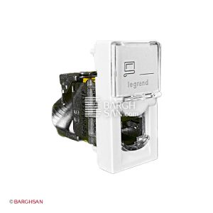 کیستون شبکه Cat6a باریک لگراند با کد 076573 از زاویه سه بعدی