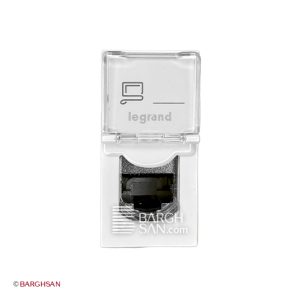 کیستون شبکه Cat6a باریک لگراند با کد 076573 از زاویه رو به رو