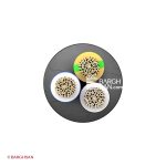 کابل افشان سه رشته افشارنژاد سایز 3*1 از زاویه روبرو