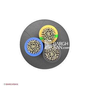 کابل افشان سه رشته افشارنژاد سایز 3*16 از زاویه روبرو