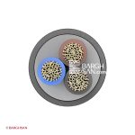 کابل افشان سه رشته افشارنژاد سایز 3*25 از زاویه روبرو