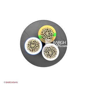 کابل افشان سه رشته افشارنژاد سایز 3*6 از زاویه روبرو
