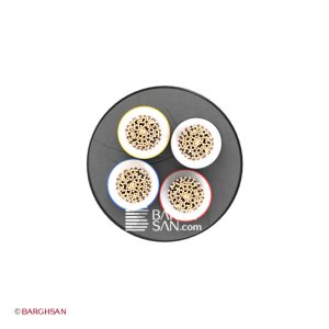 کابل افشان چهار رشته افشارنژاد سایز 4*0.75 از زاویه روبری