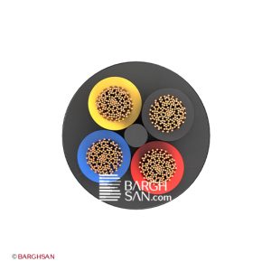 کابل افشان چهار رشته افشارنژاد سایز 4*16 از زاویه روبری