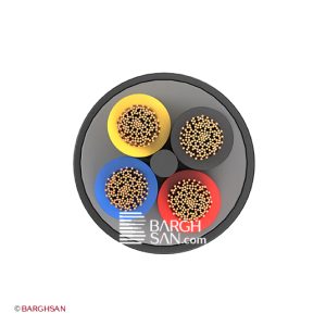 کابل افشان چهار رشته افشارنژاد سایز 4*25 از زاویه روبری
