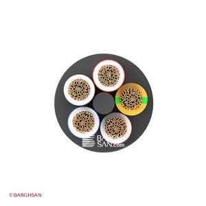 کابل افشان پنج رشته افشارنژاد سایز 2.5*5 از زاویه روبرو