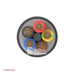 کابل افشان پنج رشته افشارنژاد سایز 5*25 از زاویه روبرو