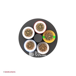 کابل افشان پنج رشته افشارنژاد سایز 6*5 از زاویه روبرو