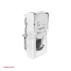 پریز تلفن لگراند کد 078730 از زاویه سه بعدی