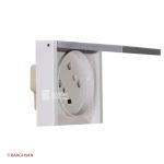 پریز برق توکار 3 فاز 4 شاخ طوسی ضد آب پلکسو لگراند 055706