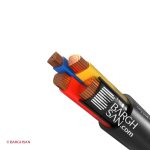 کابل برق مفتول 3*150+70 افشارنژاد خراسان از زاویه سه بعدی