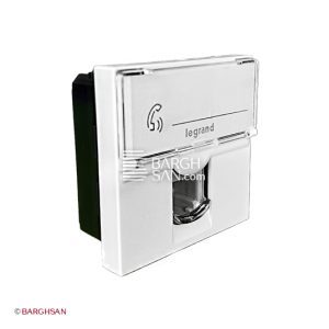 پریز تلفن لگراند کد 078730 از زاویه سه بعدی