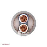 کابل افشان شیلددار افشارنژاد سایز 2.5*2 از زاویه روبرو