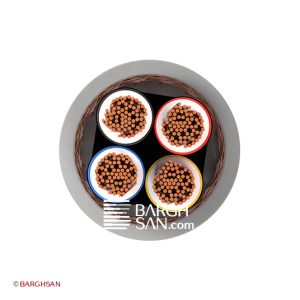 کابل افشان شیلددار افشارنژاد سایز 2.5*4 از زاویه روبرو