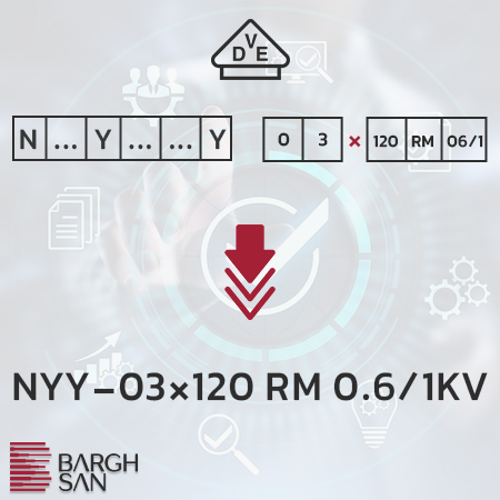 NNY 3×120 مثالی از کد گذاری مطابق با استاندارد vde