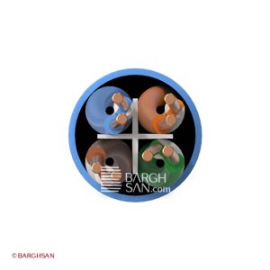 کابل شبکه Cat6 خراسان افشارنژاد از زاویه رو به رو