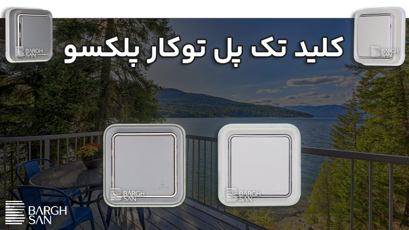 فضای مرطوب و کلید تک پل توکار پلکسو