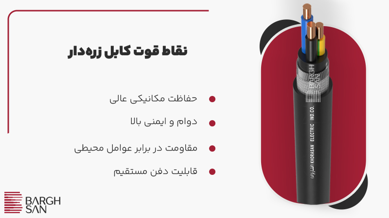 نقاط قوت کابل زره دار