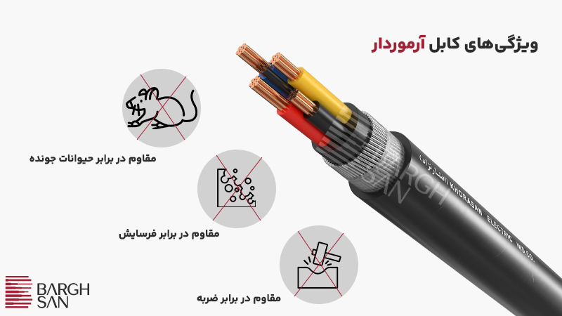 ویژگی های کابل آرمور دار