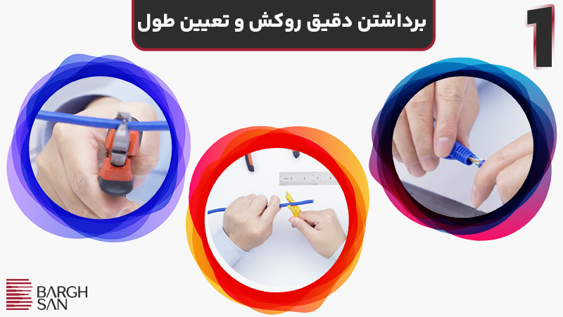 مرحله 1 برداشتن روکش کابل شبکه