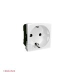 پریز برق آنتی باکتریال ارتدار سفید موزائیک لگراند 078702