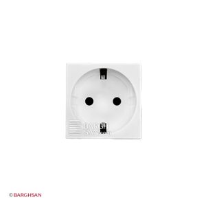 پریز برق آنتی باکتریال ارتدار سفید موزائیک لگراند 078702 زاویه رو به رو