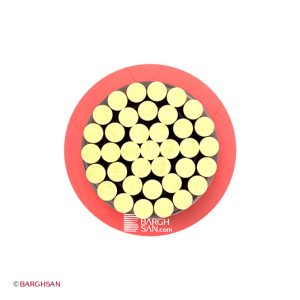 سیم نیمه افشان رنگی نمره 150 افشارنژاد خراسان از زاویه رو به رو