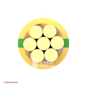 سیم نیمه افشان ارت نمره 25 افشارنژاد خراسان از زاویه رو به رو