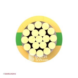 سیم نیمه افشان ارت نمره 50 افشارنژاد خراسان از زاویه رو به رو