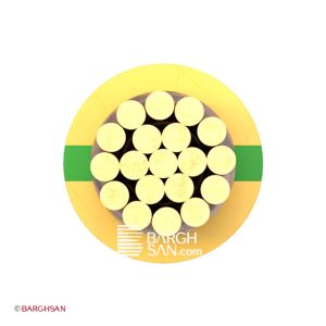 سیم نیمه افشان ارت نمره 70 افشارنژاد خراسان از زاویه رو به رو