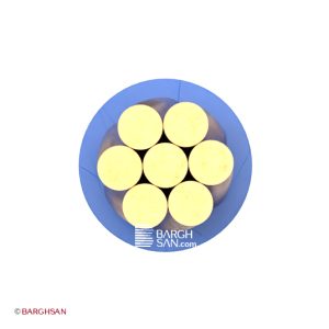 سیم نیمه افشان رنگی نمره 25 افشارنژاد خراسان از زاویه رو به رو