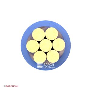 سیم نیمه افشان رنگی نمره 35 افشارنژاد خراسان از زاویه رو به رو