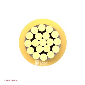 سیم نیمه افشان رنگی نمره 70 افشارنژاد خراسان از زاویه رو به رو