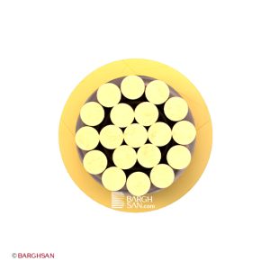 سیم نیمه افشان رنگی نمره 95 افشارنژاد خراسان از زاویه رو به رو