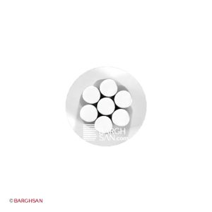 سیم سیلیکونی نسوز دوروکش بافت سایز 0.75 یاقوت از زاویه رو به رو