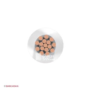 سیم سیلیکونی نسوز دوروکش بافت سایز 0.5 یاقوت زاویه رو به رو