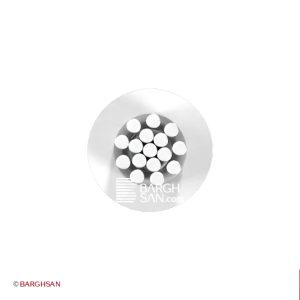 سیم سیلیکونی نسوز دوروکش بافت سایز 0.75 یاقوت از زاویه رو به رو