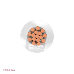 سیم سیلیکونی نسوز دوروکش بافت سایز 0.75 یاقوت زاویه رو به رو