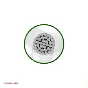 سیم سیلیکونی نسوز دوروکش بافت سایز 1.5 یاقوت از زاویه رو به رو