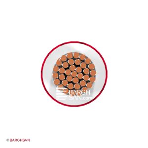 سیم سیلیکونی نسوز دو روکش بافت سایز 1 یاقوت زاویه رو به رو