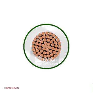 سیم سیلیکونی نسوز دو روکش بافت سایز 2.5 یاقوت زاویه رو به رو