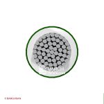 سیم سیلیکونی نسوز دو روکش بافت سایز 4 یاقوت از زاویه روبرو